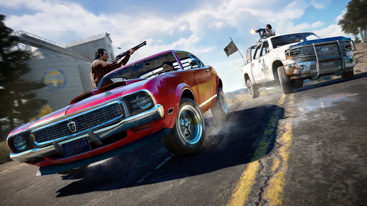 Far Cry 5 — combat against Eden's Gate cultists in open field