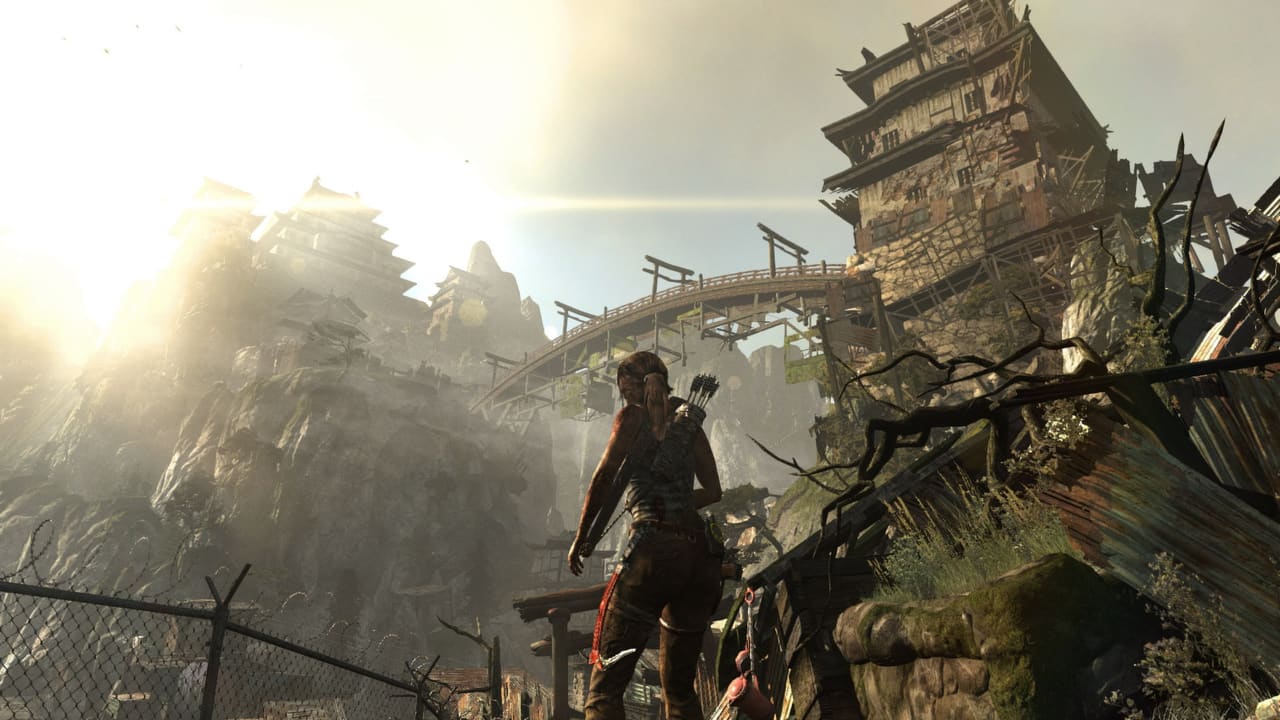 Tomb Raider — campsite crafting and weapon upgrade screen